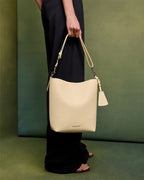 Pebbled Leather Bucket Bag