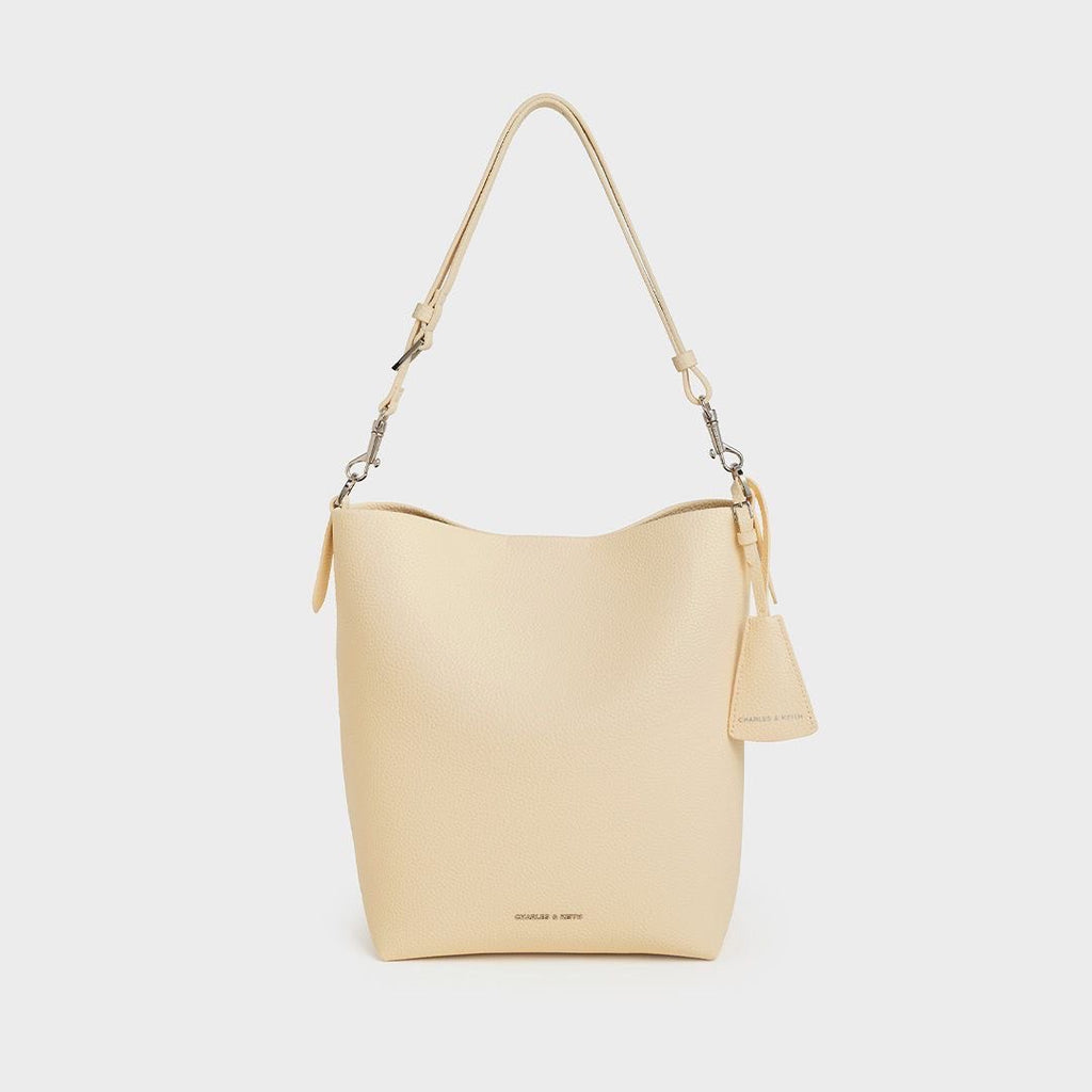 Pebbled Leather Bucket Bag