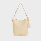 Pebbled Leather Bucket Bag