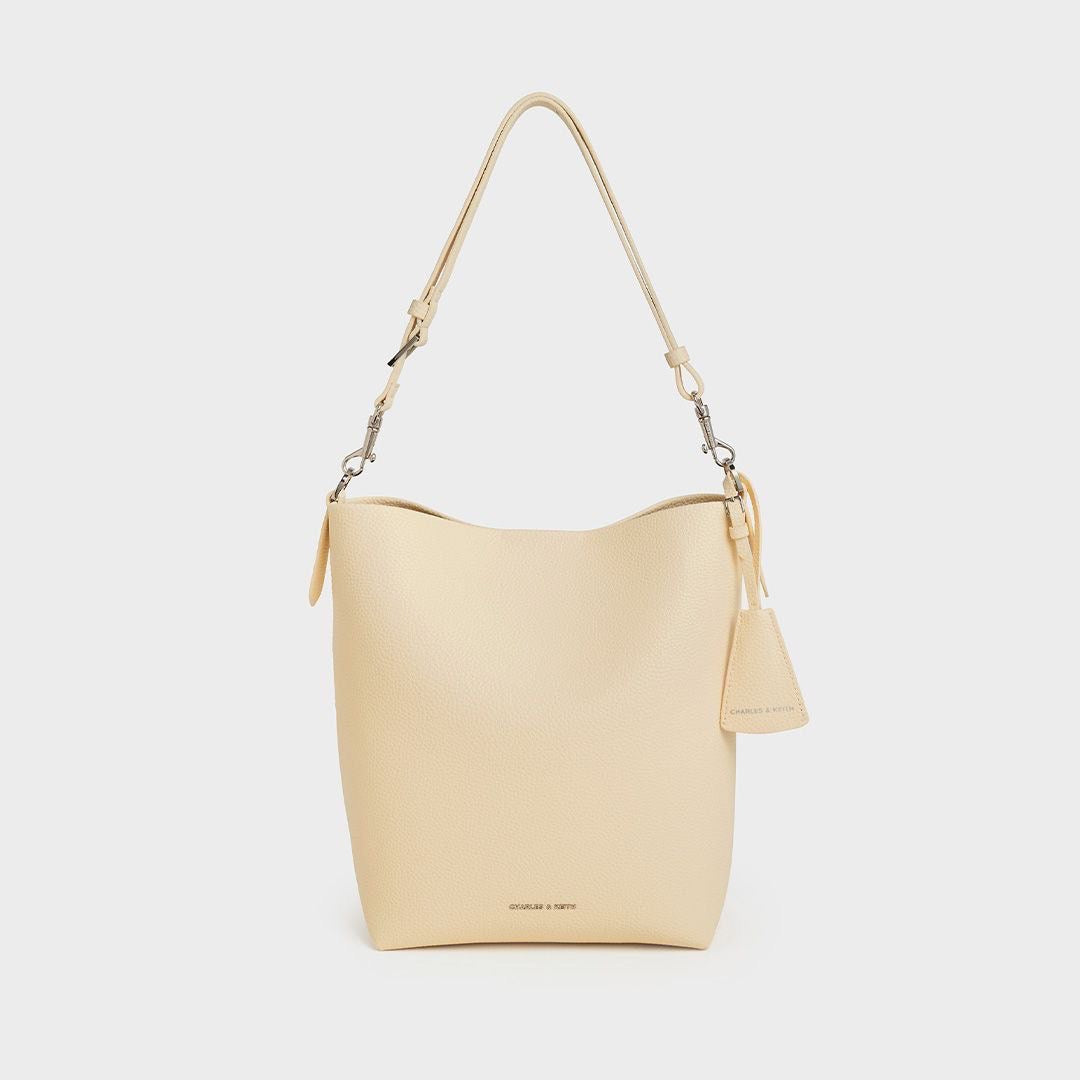 Pebbled Leather Bucket Bag