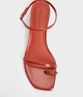 Strappy Toe-Loop Kitten Heel Sandals