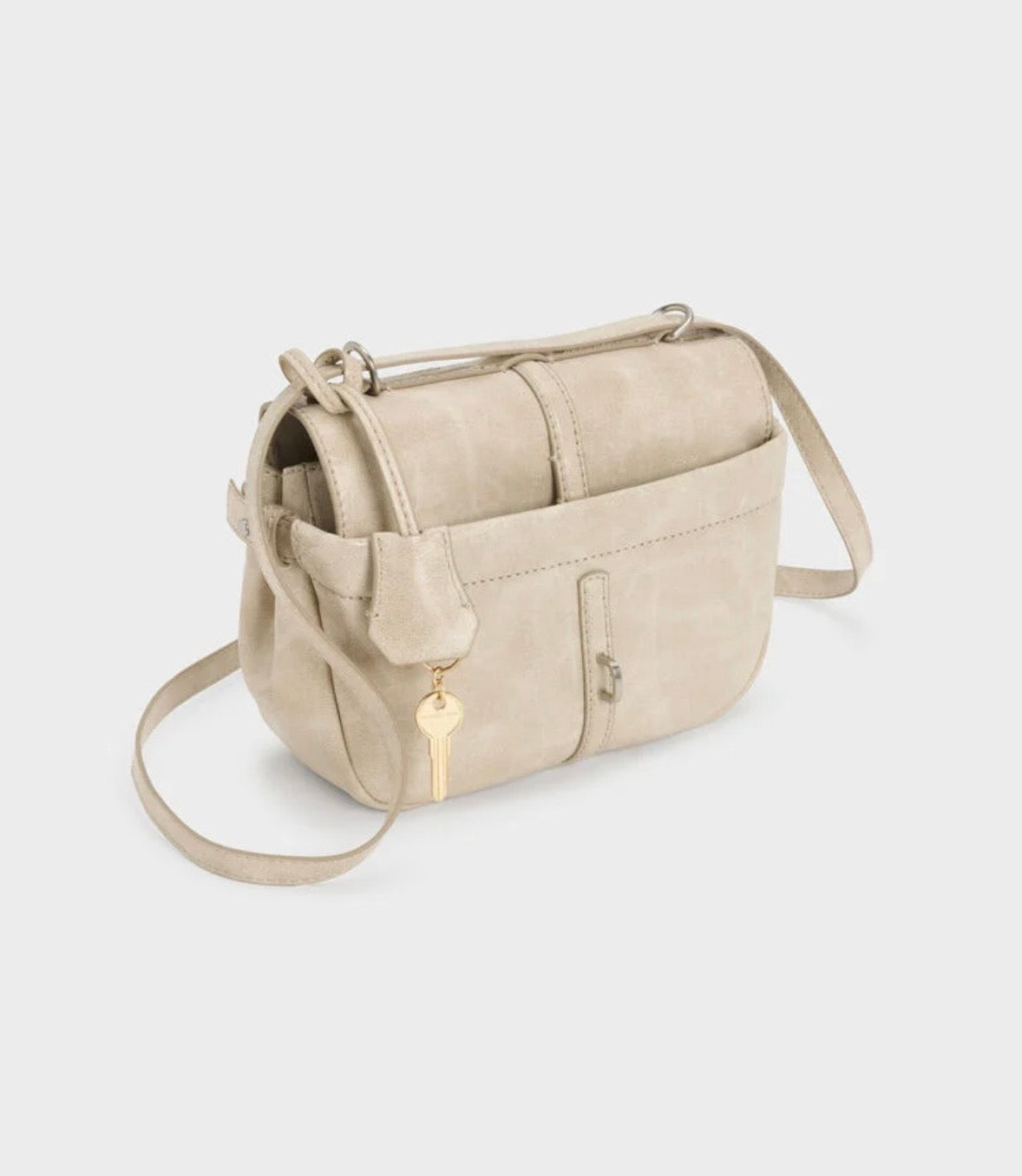 Chain-Strap Flap Crossbody Bag