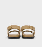 Eyelet & Stud Double-Strap Slingback Sandals