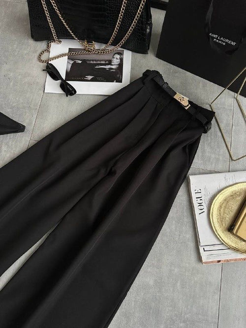 Belted Wide-Leg Trousers